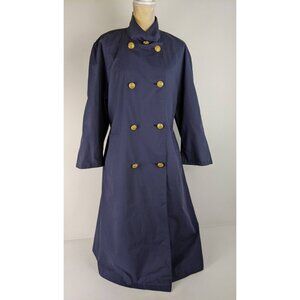 Vintage Pierrette B Switzerland Double Breasted Flare Trench Coat Jacket Size 8